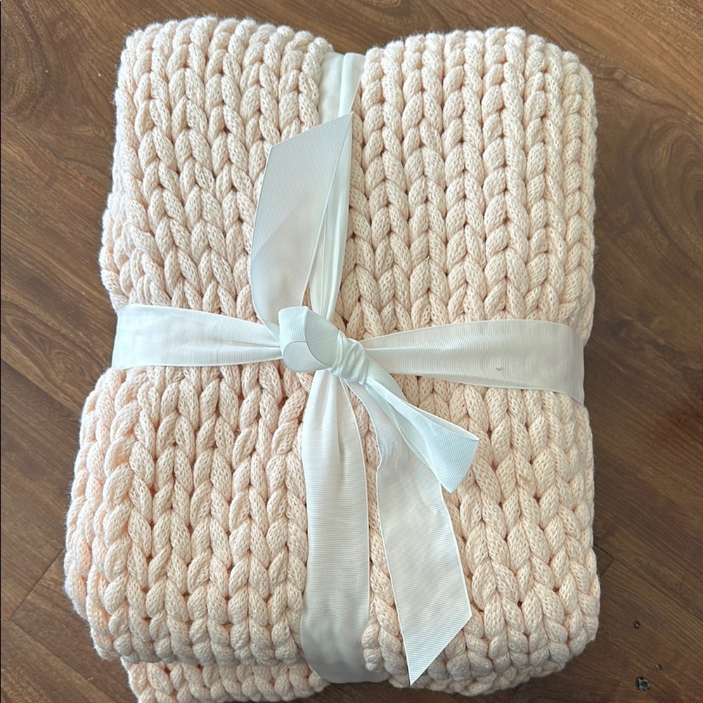 Light Pink Knit Blanket